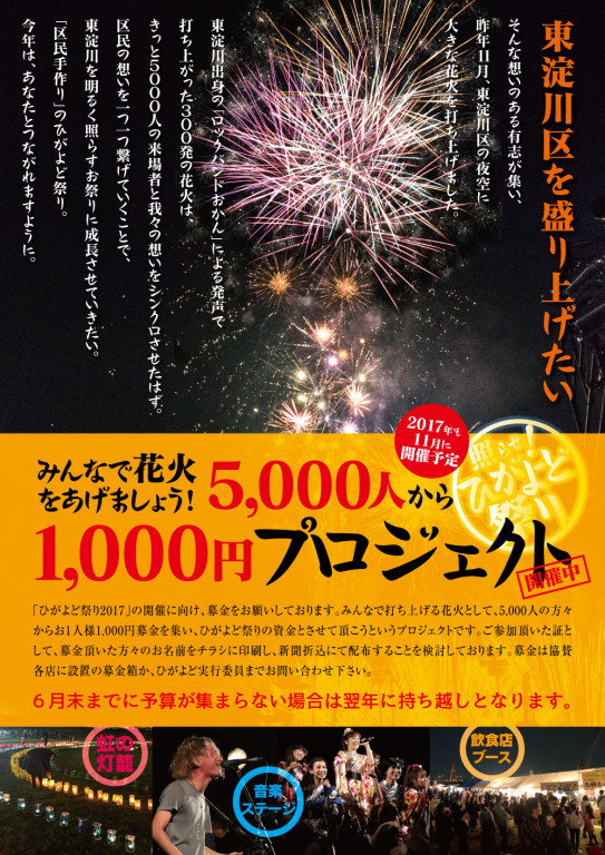 ひがよど祭り2017　5000人から1000円プロジェクト