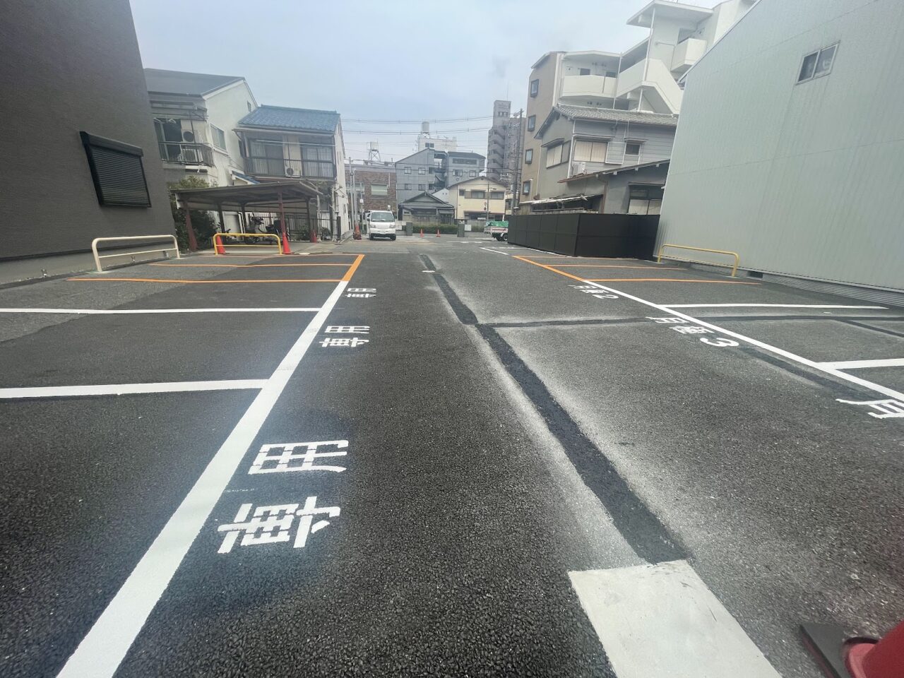 淡路４丁目に新たにオープンするタイムズ駐車場内の様子