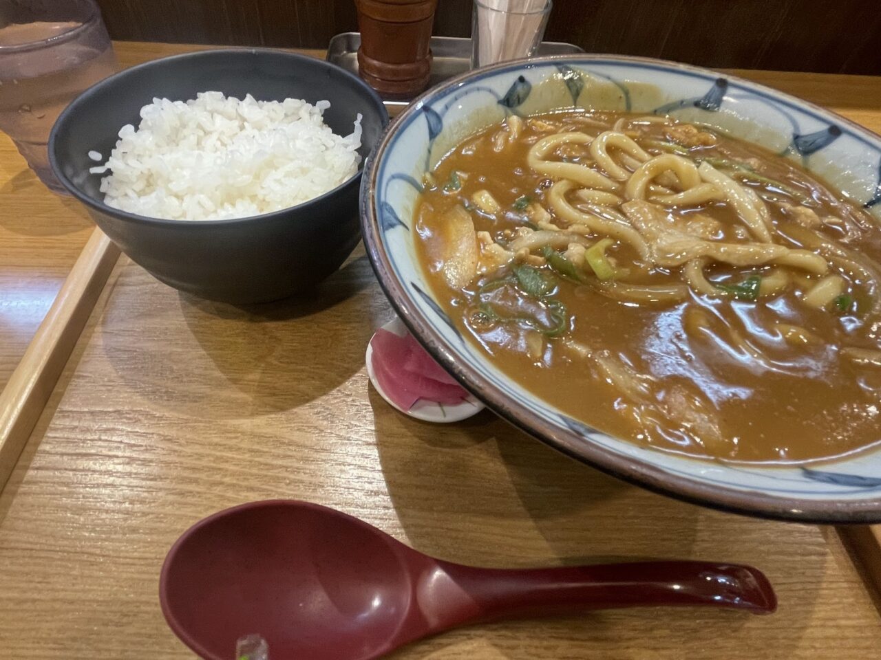 若菜そば上新庄店のカレーうどんセット