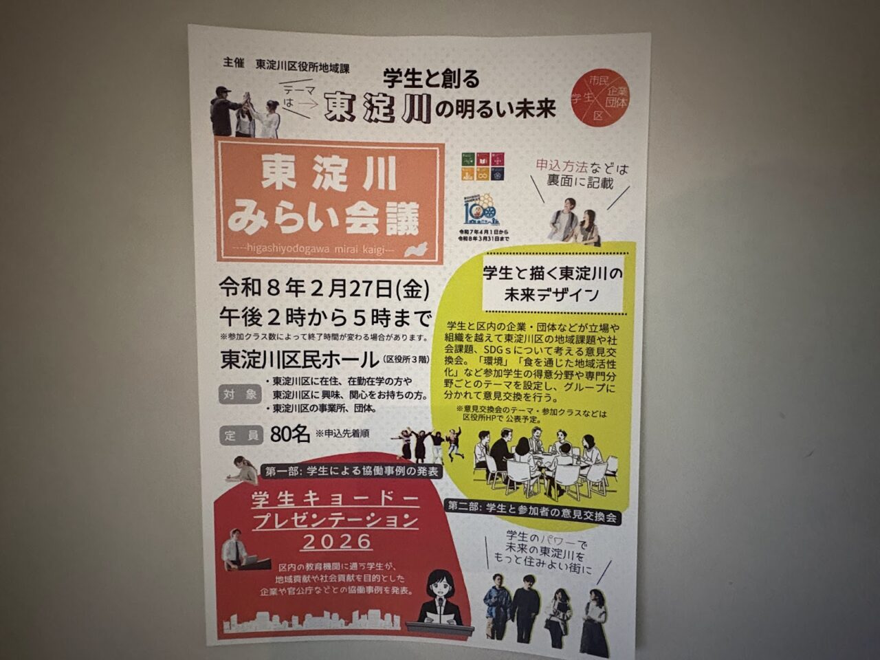 東淀川みらい会議のチラシ