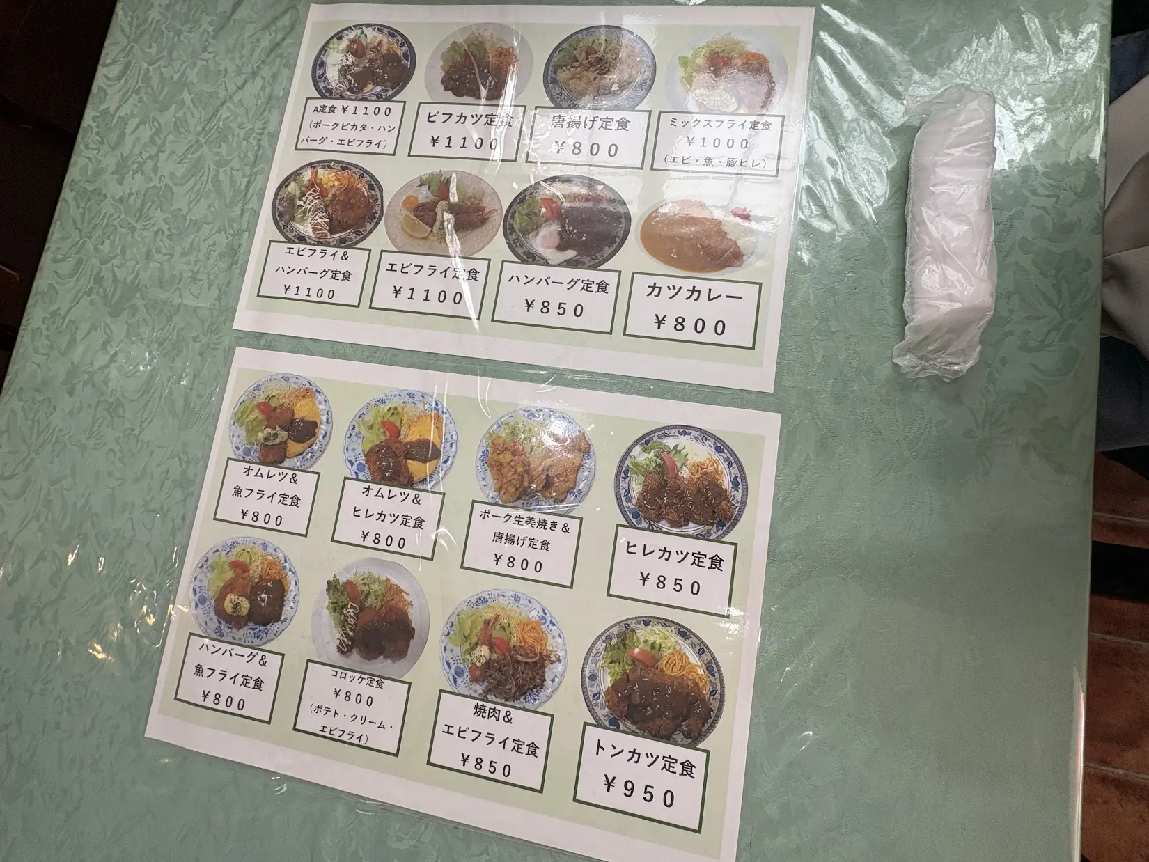 コックのメニュー