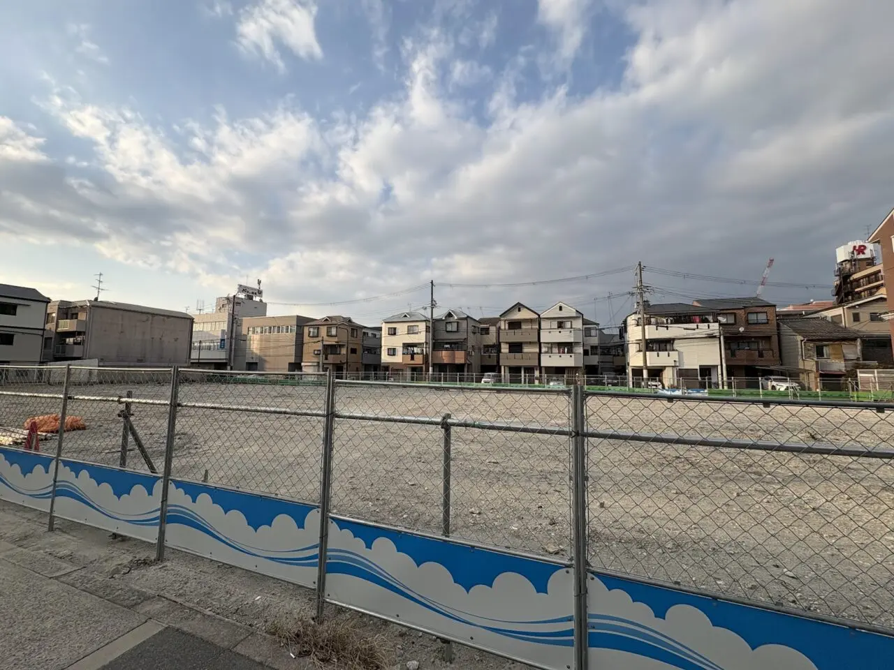 オーケー下新庄店の建設予定地