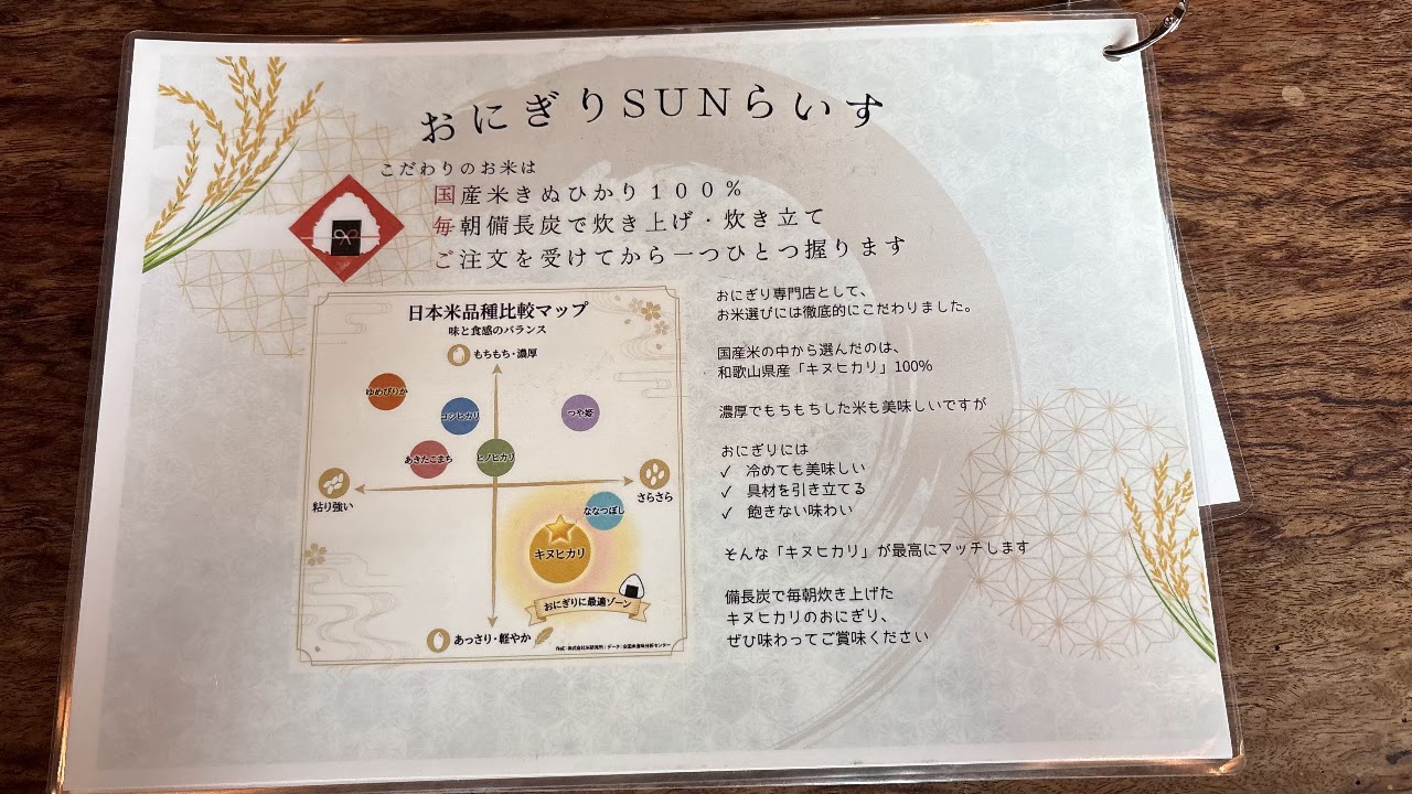 おにぎりSUNらいすのご飯の特徴